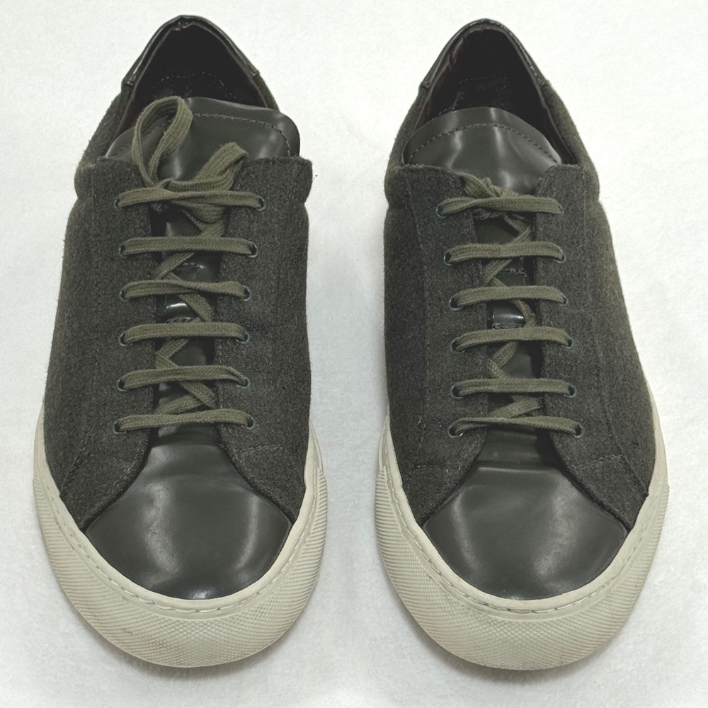Common Projects Achilles Low Mens Sneakers EU 44 US 11 Olive Green Wool Leather